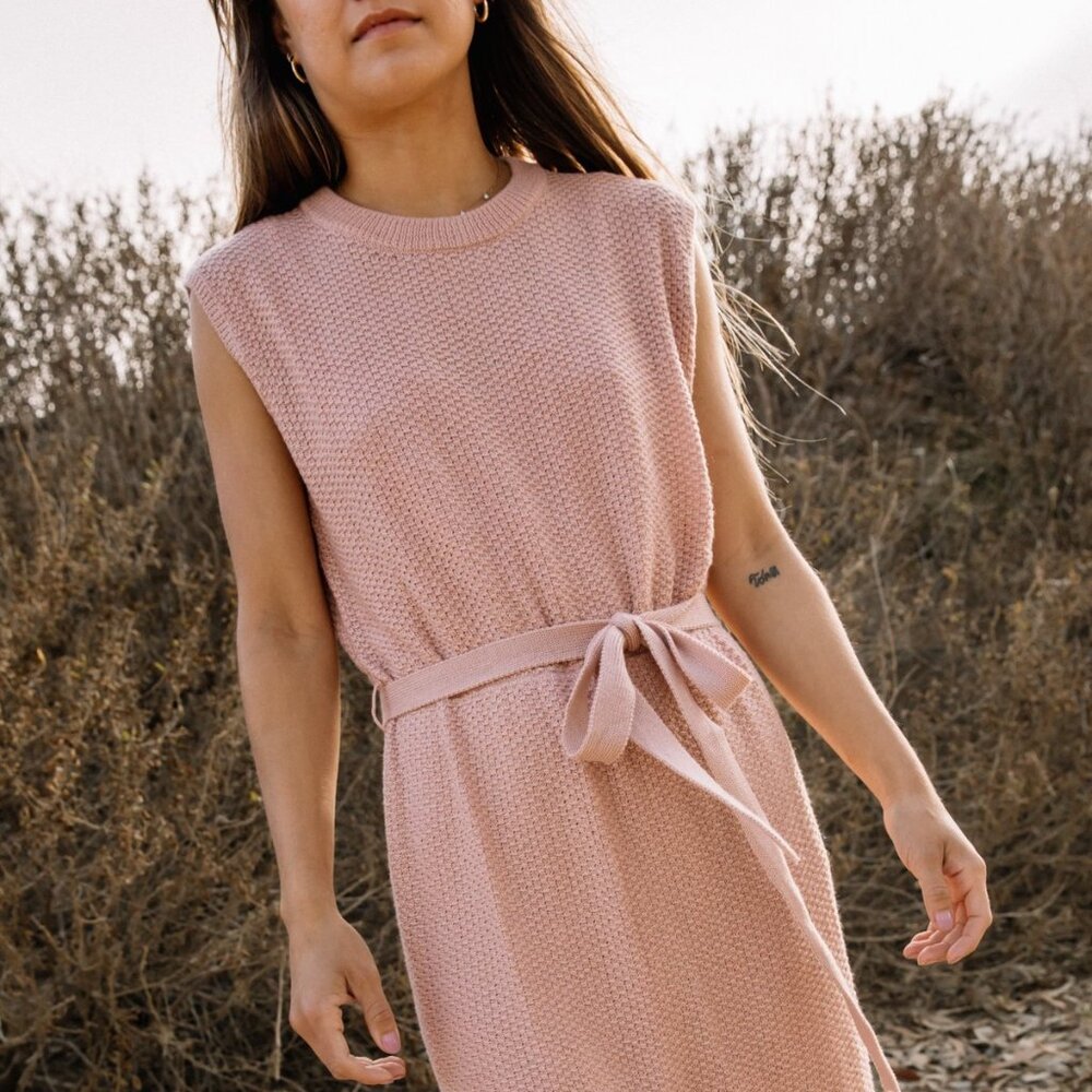 Callahan belted midi dress in Mauve